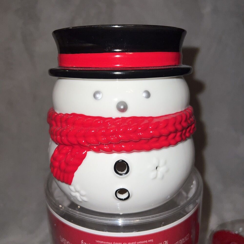 Yankee Candle Sparkling Cinnamon Snowman Luminary Tea Light Holder 5.5”